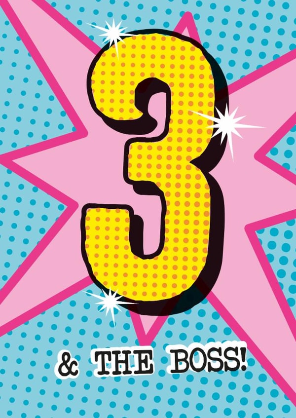 Classic Birthday Card - 3rd - Pop Art created by Rulu