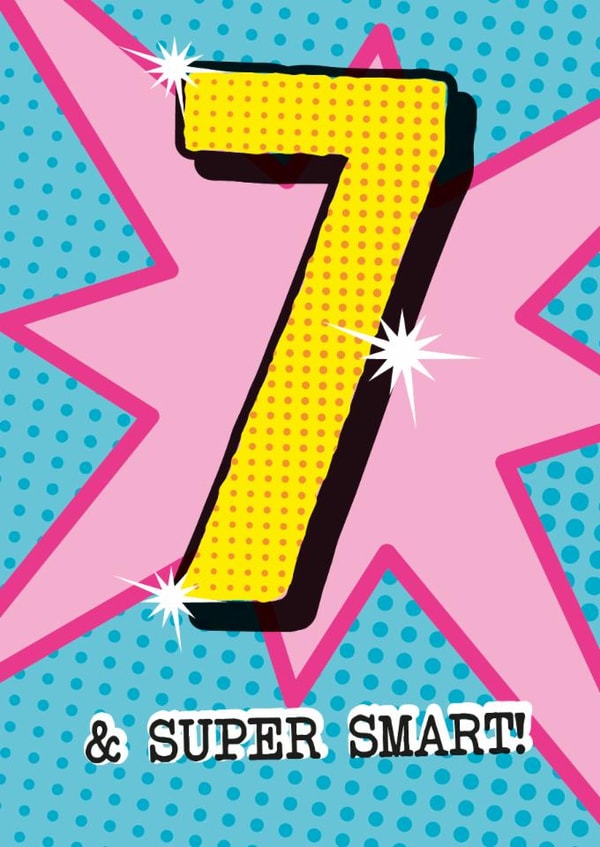 Classic Birthday Card - 7th - Pop Art created by Rulu