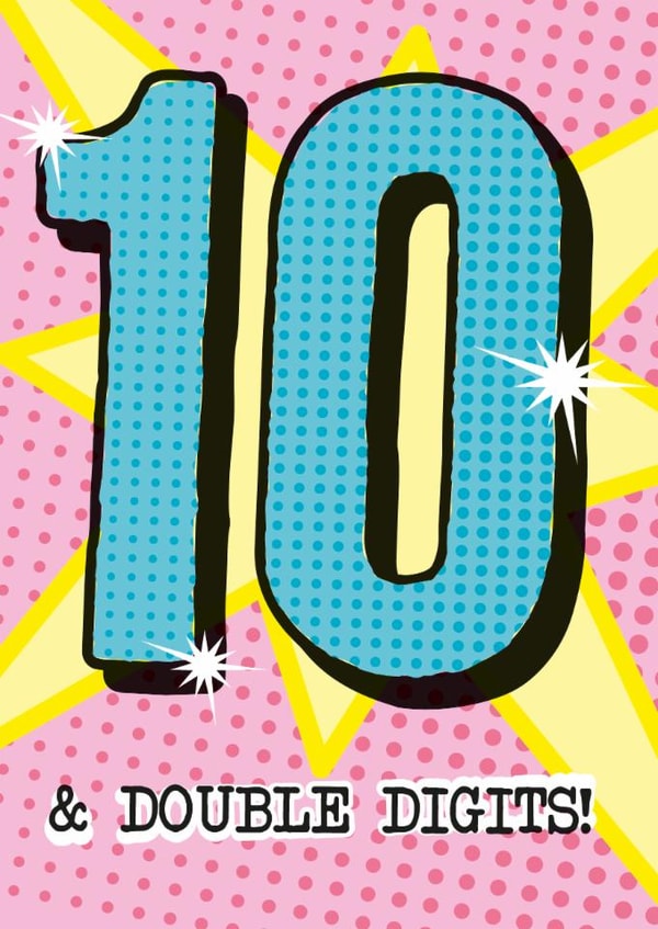 Classic Birthday Card - 10th - Pop Art created by Rulu