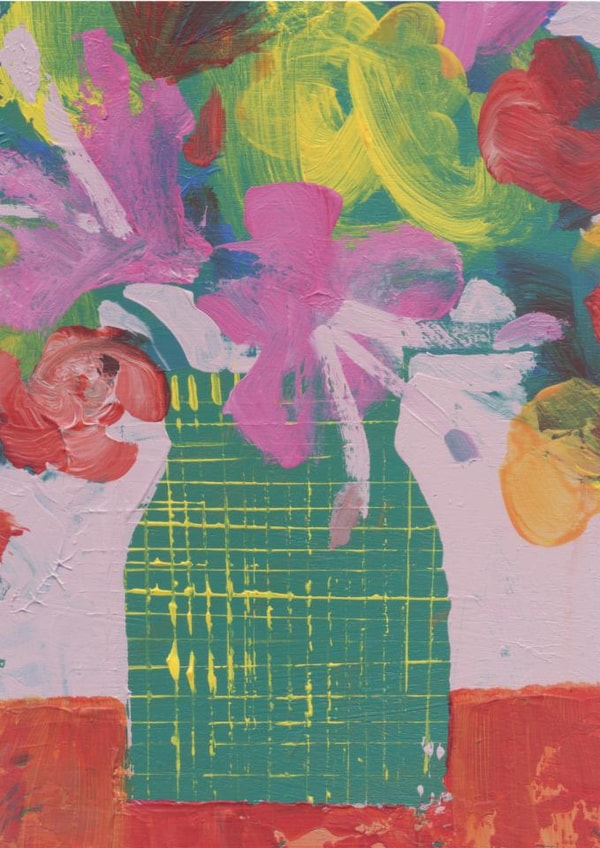 Arty Get Well Card - Flowers - Abstract created by From A Place of Wonder