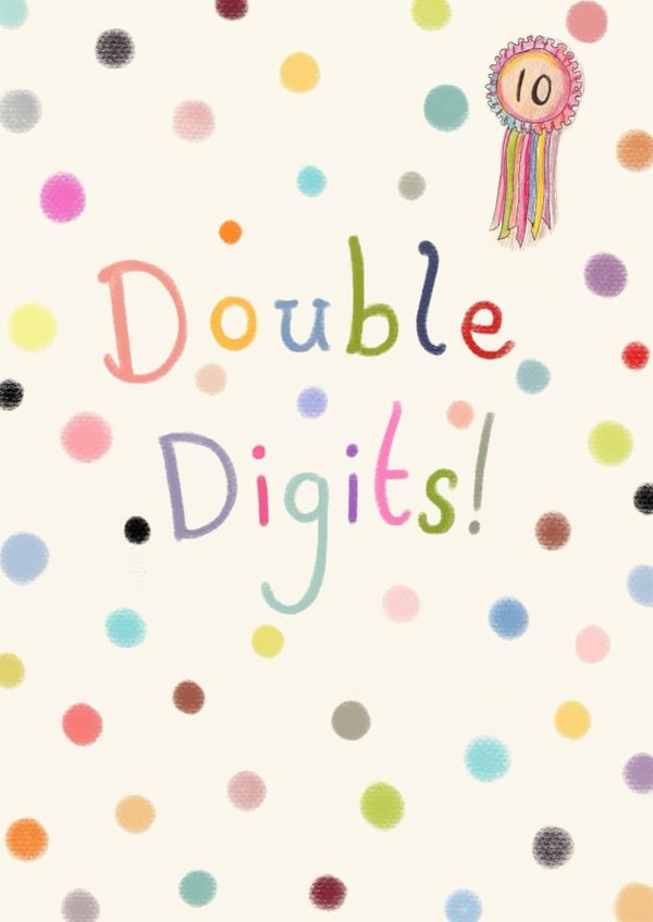 Classic Birthday Card - 10th - Double Digits created by Love Lucy Illustration