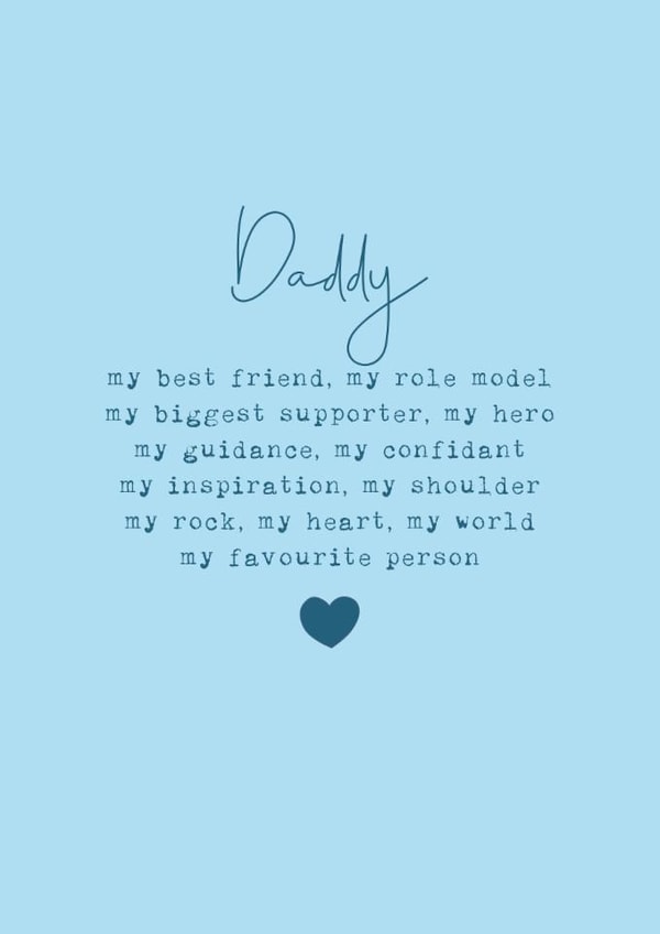 Classic Father's Day/Birthday Card - Daddy - Favourite Person created by Cake For Breakfast