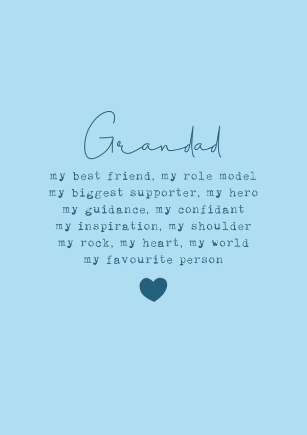 Heartfelt Father's Day Card - For Grandad - Favourite Person created by Cake For Breakfast