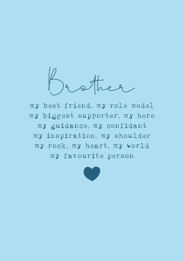 Classic Birthday Card - For Brother - Favourite Person created by Cake For Breakfast