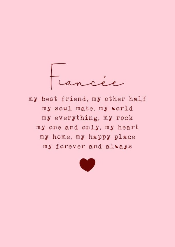 Classic Birthday Card - For Fiancée - Forever And Always created by Cake For Breakfast