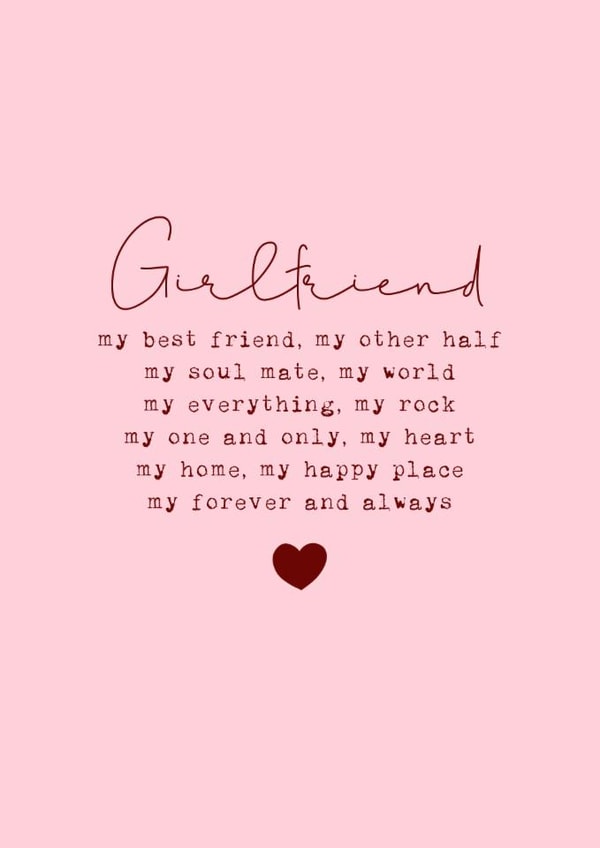 Classic Birthday Card - For Girlfriend - Forever And Always created by Cake For Breakfast