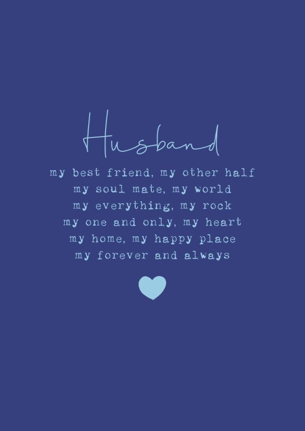 Classic Birthday/Anniversary Card - For Husband - Forever And Always created by Cake For Breakfast