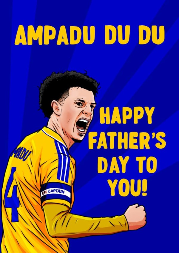 Leeds United Father's Day Card - Ethan Ampadu created by ZB CREATIVE