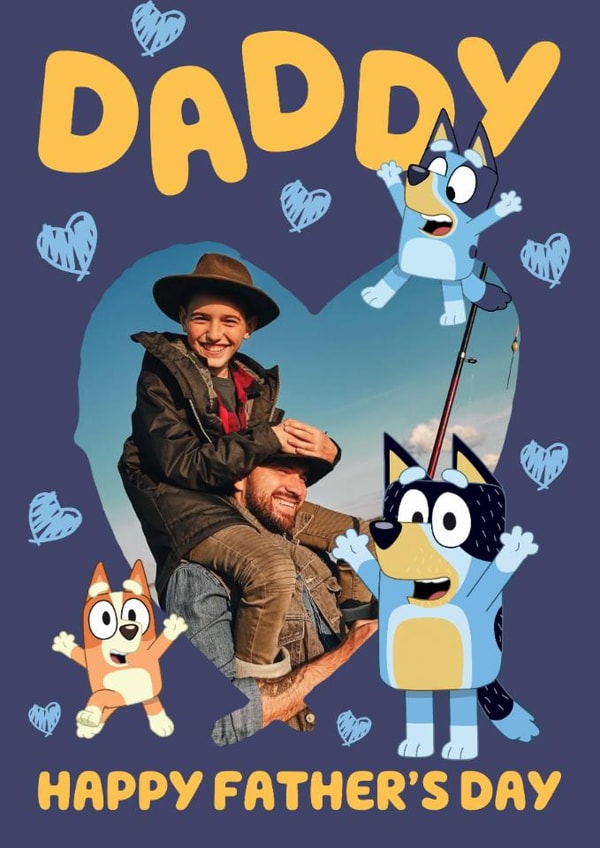 Personalised Father’s Day Photo Card for Daddy – Featuring Bluey! created by Danilo