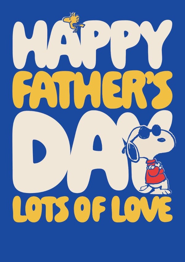 Retro Snoopy Father’s Day Card – Lots of Love for a Cool Dad! created by Danilo