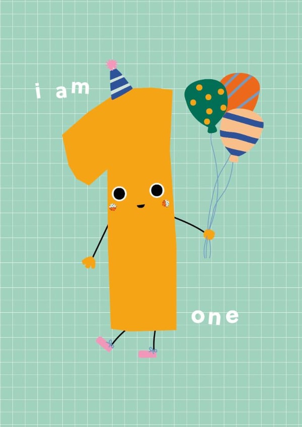 Cute Birthday Card - 1st - Balloons created by Ellie Hyde