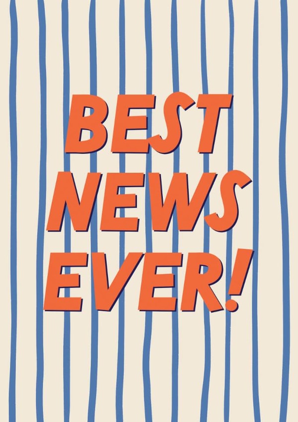 Classic Congratulations Card - Best News Ever created by Sweetlove Press