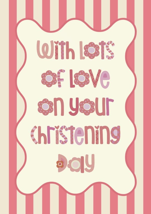 Classic Christening Card - For Her created by Choo Choo