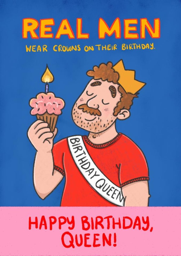 Funny Birthday Card - Queen created by Ivorymint cards