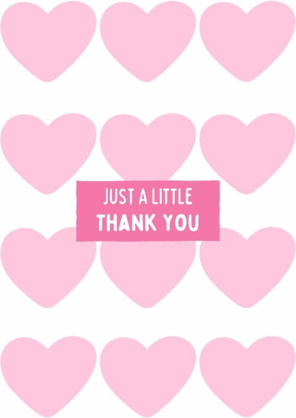A thank you card created by Katielakin