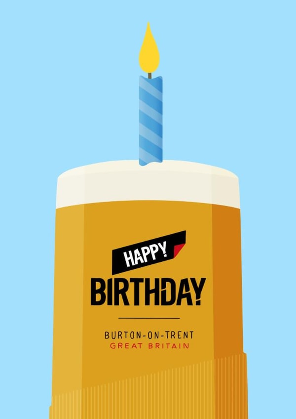 Funny Birthday Card - Carling - For Him created by Pink Peach Cards