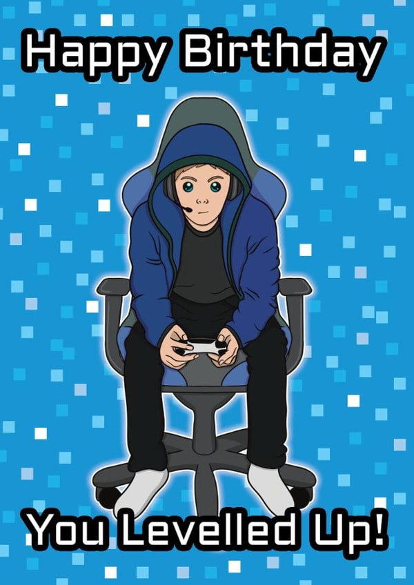 Classic Birthday Card - Gamer - You Levelled Up created by @Cupsie's Creations