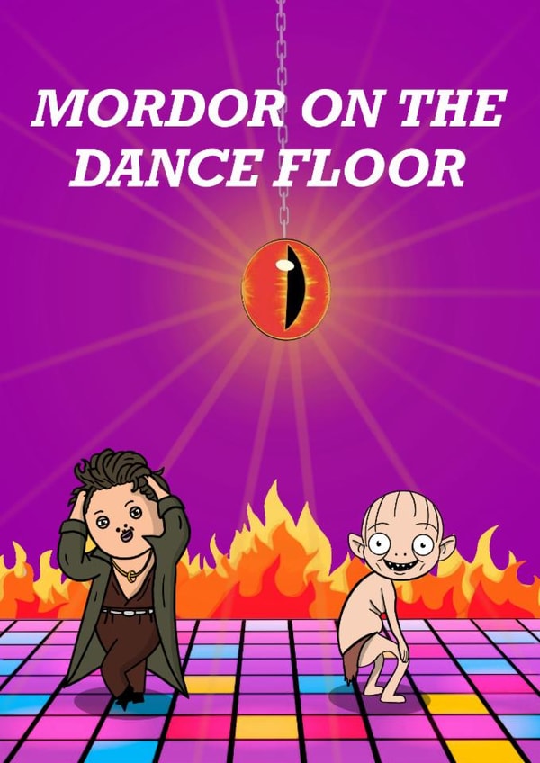 Funny lord of the rings birthday card created by C.W ILLUSTRATIONS