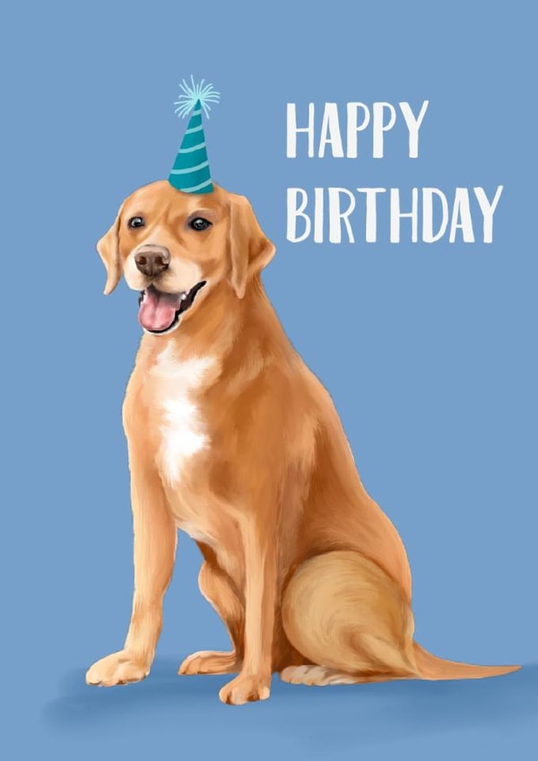 Cute Birthday Card - Labrador created by Pink Pig