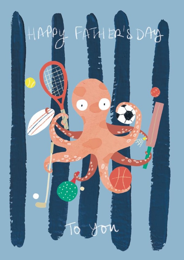 Sporty Octopus Dad created by Emma Hudson