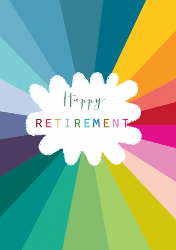 Classic Retirement Card - Rainbow Stripe created by Kali Stileman