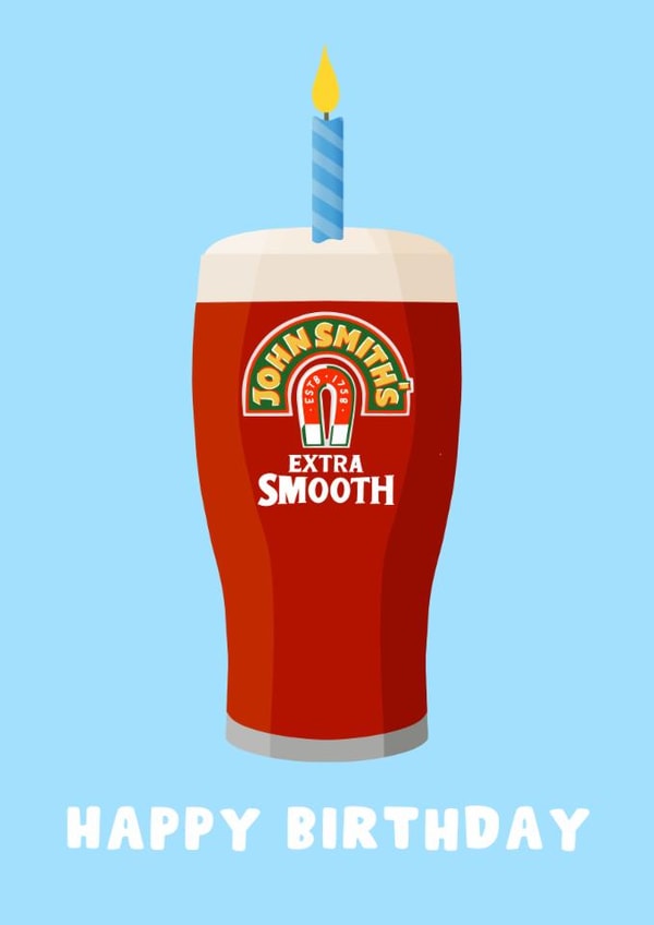 Fun Birthday Card - John Smiths Candle - For Him created by Pink Peach Cards