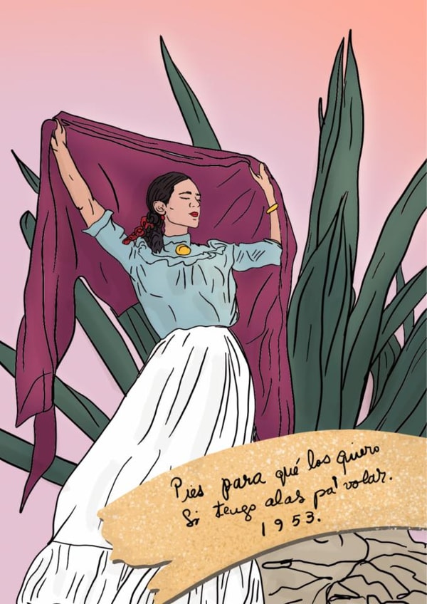 Frida Kahlo Inspiring Card created by Sue Cranberry