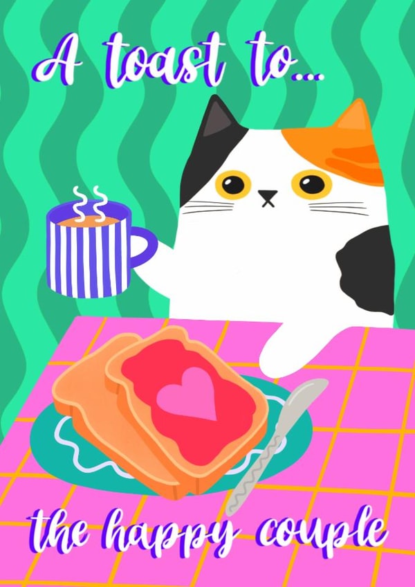 A Toast Cat Card created by The Paper Tail 