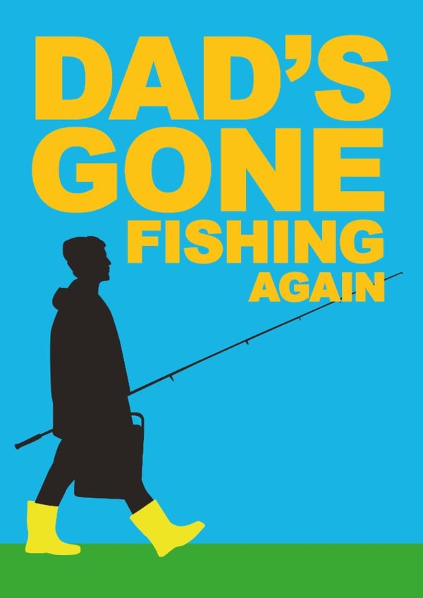 Retro Birthday Card - For Dad - Fishing created by Jon Downer