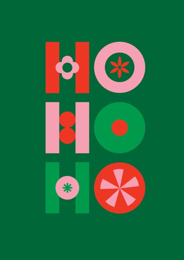 Arty Christmas Card - Ho Ho Ho created by Carrie ONeal