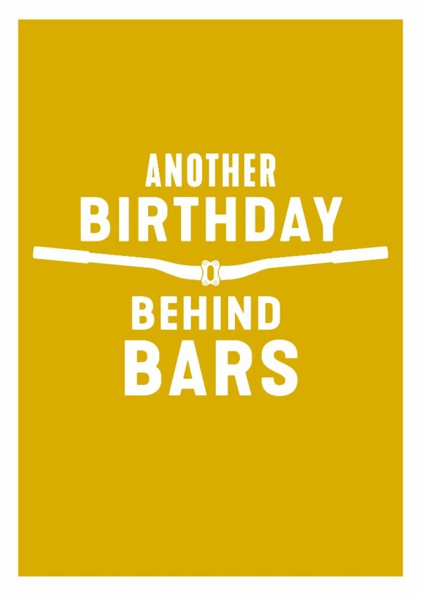 A stylish art card for mountain biker who's always behind bars! created by DOMINIC RAAD