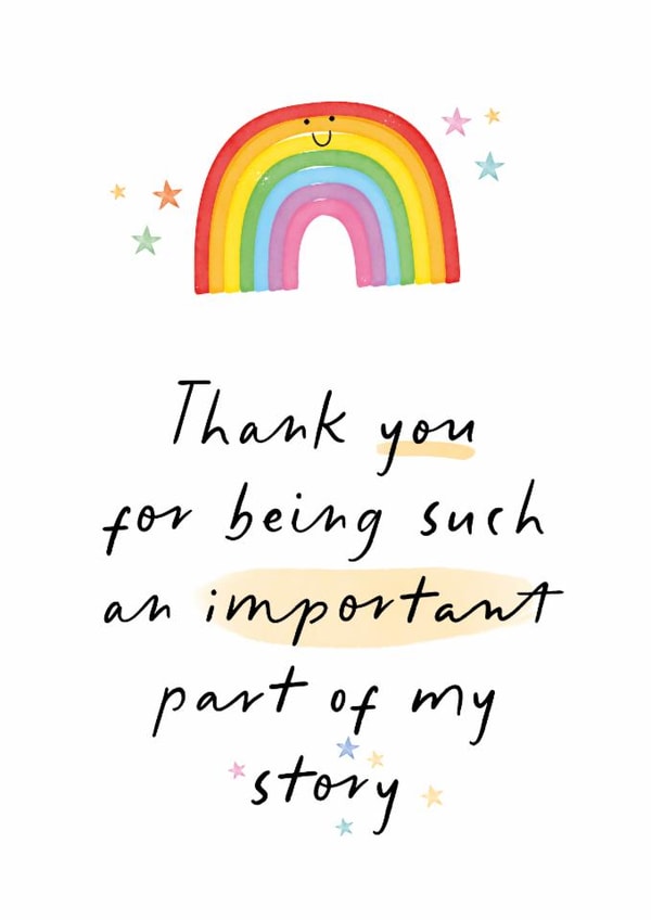 Cute Thank You Card - For Teacher - Rainbow created by The Stamford Press