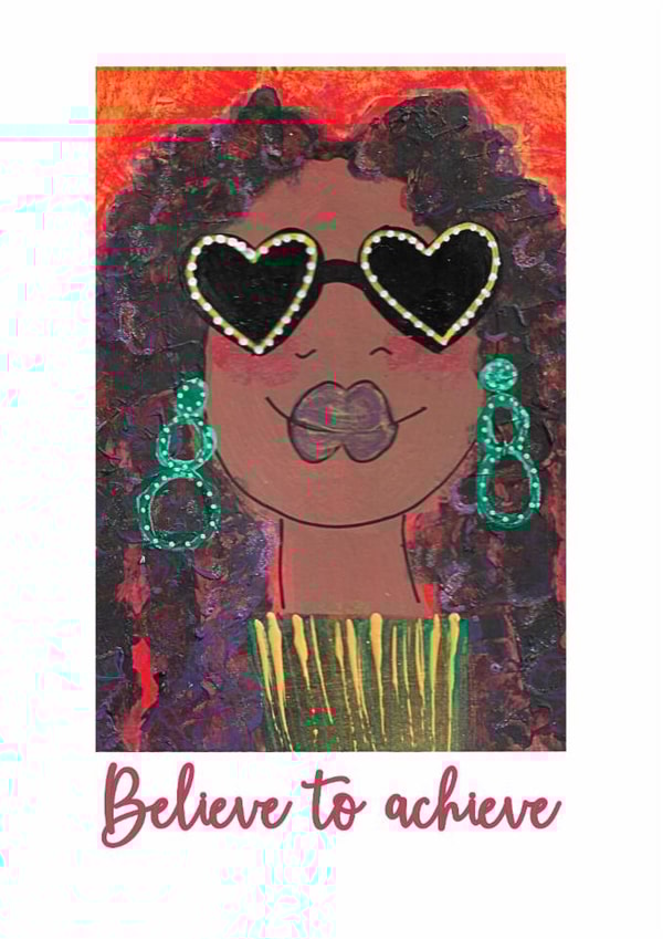 Motivational best wishes/good luck card with attitude for exams and more created by Lisa Newport