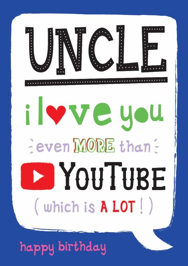Fun Birthday Card - For Uncle - YouTube created by  la la la     Designs