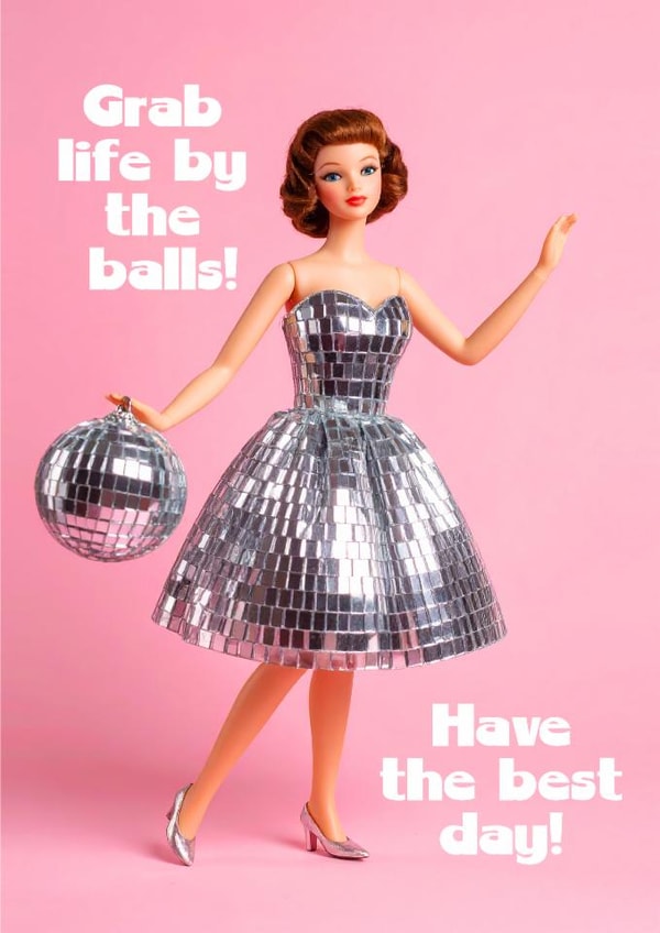 Arty Birthday Card - Disco Doll created by sophie robbens