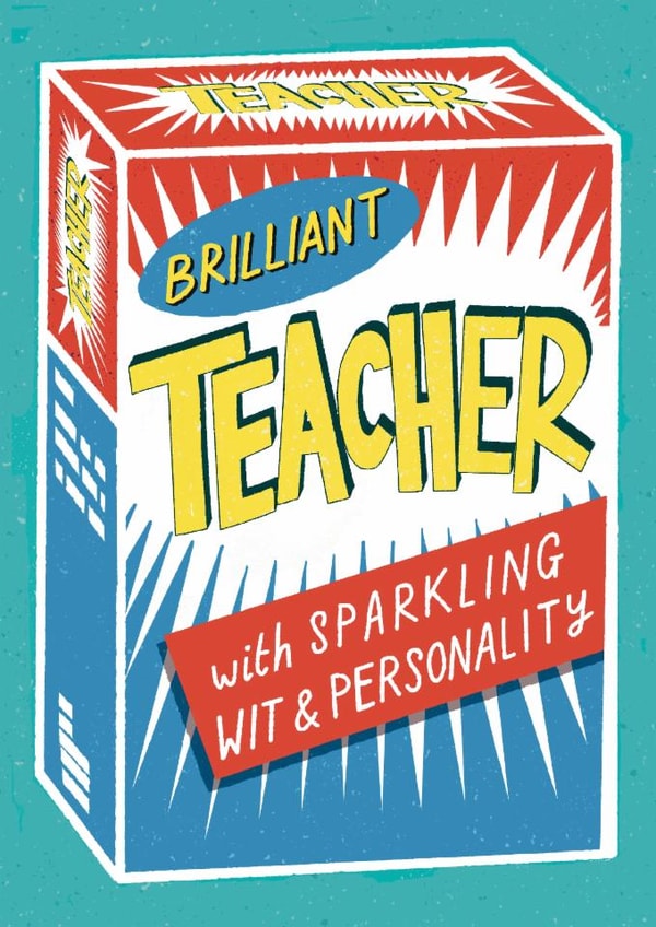 Fun Thank You Card - For Teacher - Washing Powder created by Rebecca McConnachie