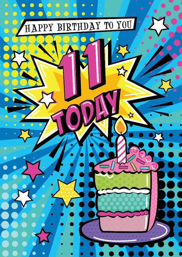 Pop Art style birthday card created by Mindikr