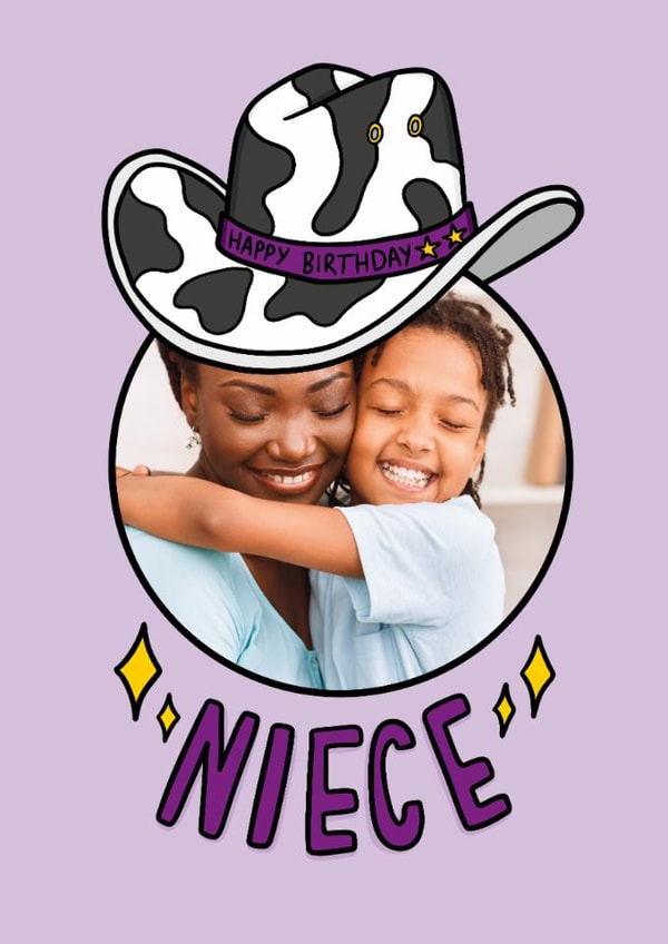 Fun Birthday Card - For Niece - Cowgirl - Cowboy Hat created by TeePee Creations