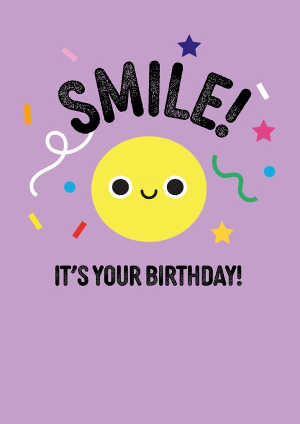 Cute Birthday Card - Smiley Face - Smile created by Pango Productions