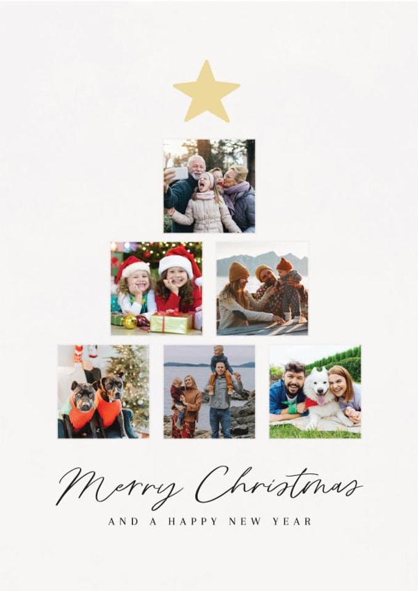 Classic Christmas Card - Star - Tree - And A Happy New Year created by Spark and Wild