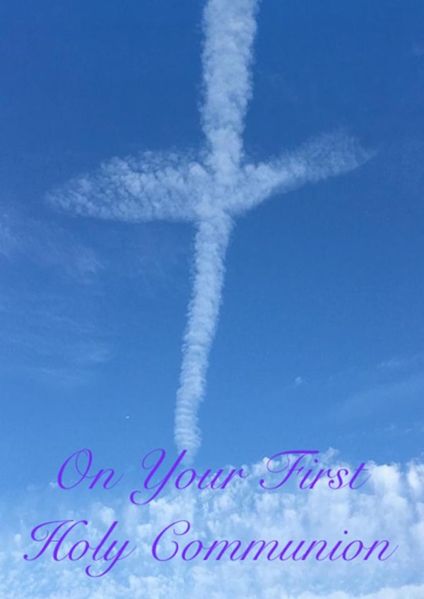 A fantastic, unique, symbolic card to celebrate a persons first Holy Communion created by Wesley Welcomme