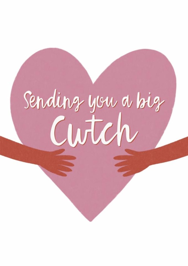 Cute Thinking Of You Card - Sending You A Big Cwtch - Welsh Hug created by Soph AC Studio