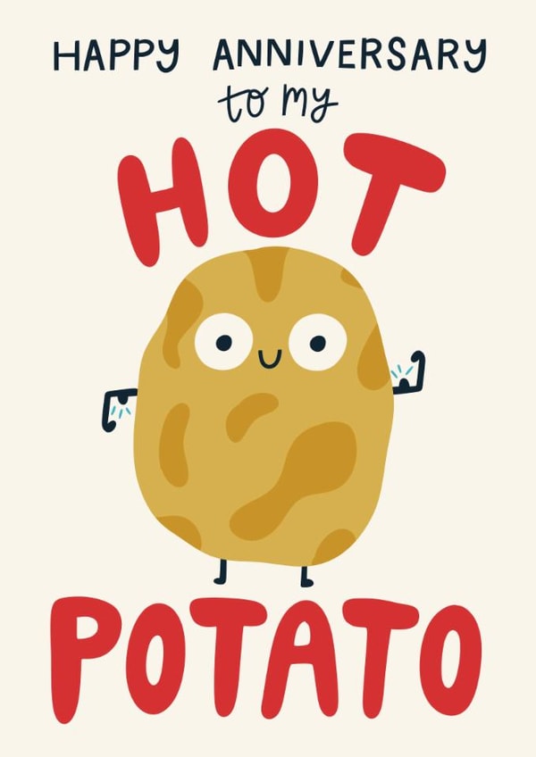 Cute Anniversary Card - Hot Potato created by Christine Cuddihy Illustration