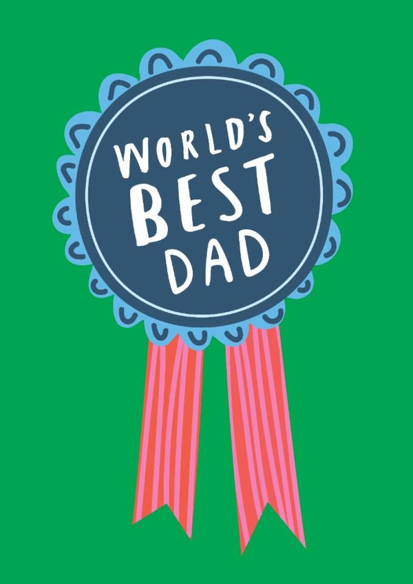 A contemporary Father's Day card-Worlds Best Dad created by Katt Jones