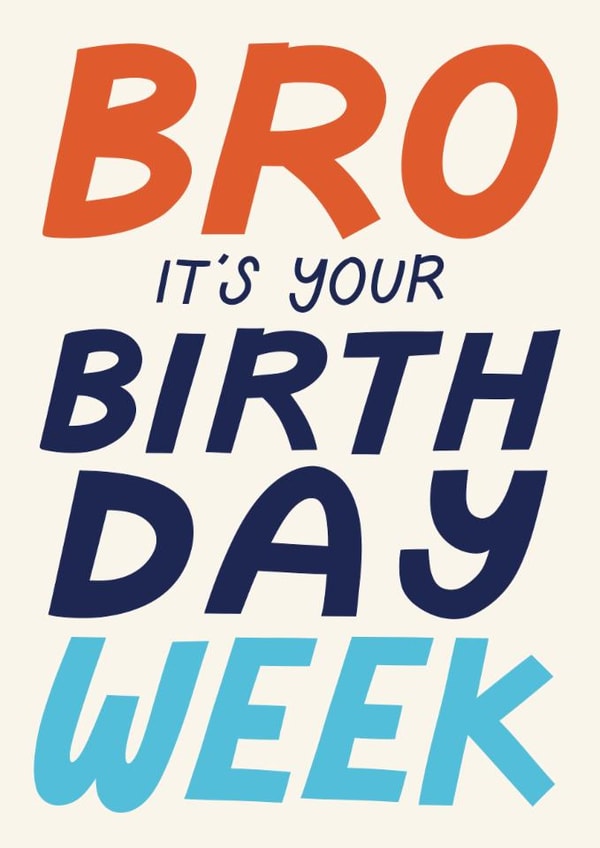 Classic Birthday Card - For Brother - Birthday Week created by Christine Cuddihy Illustration