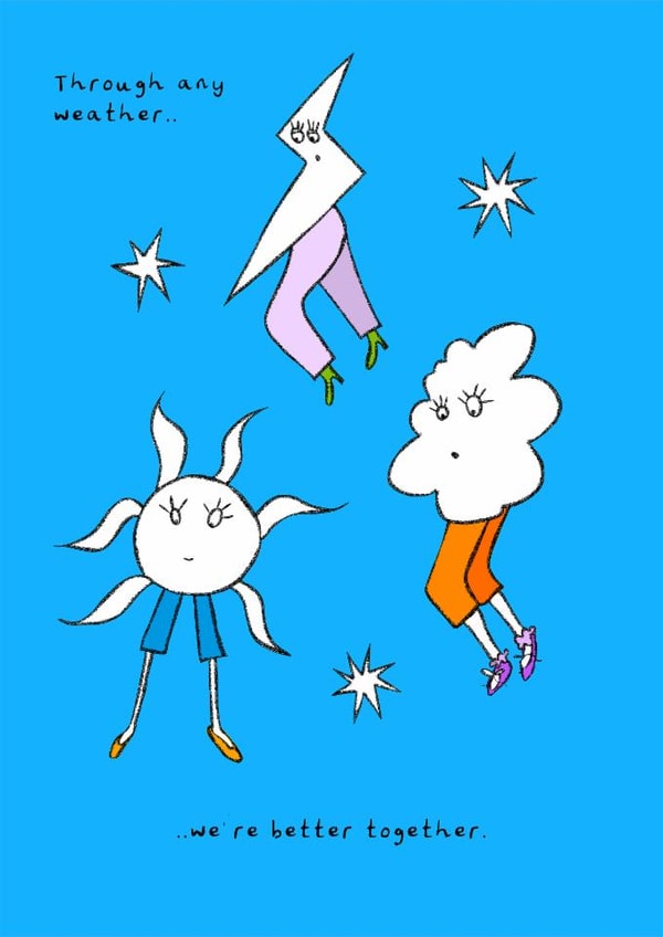 Cute Love And Friendship Card - Better Together created by Freya Niamh Design