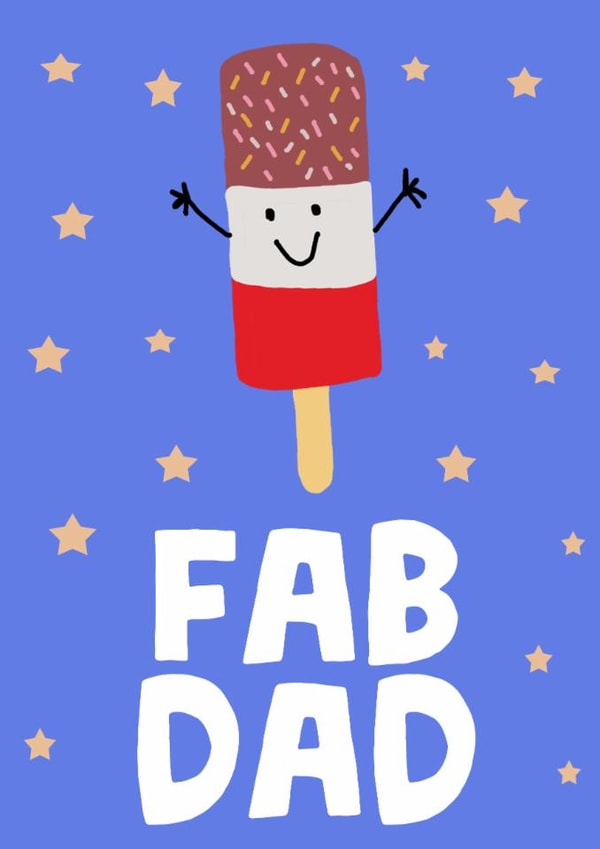 Cute Birthday Card - For Dad - Fab Lolly created by tea please
