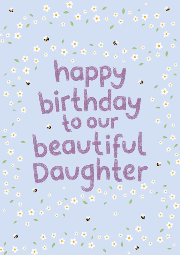 Pretty Birthday Card - Beautiful Daughter created by Fliss Muir