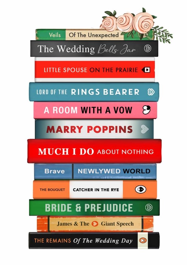 Classic Wedding Card - Book Puns created by Of Life & Lemons Ltd.