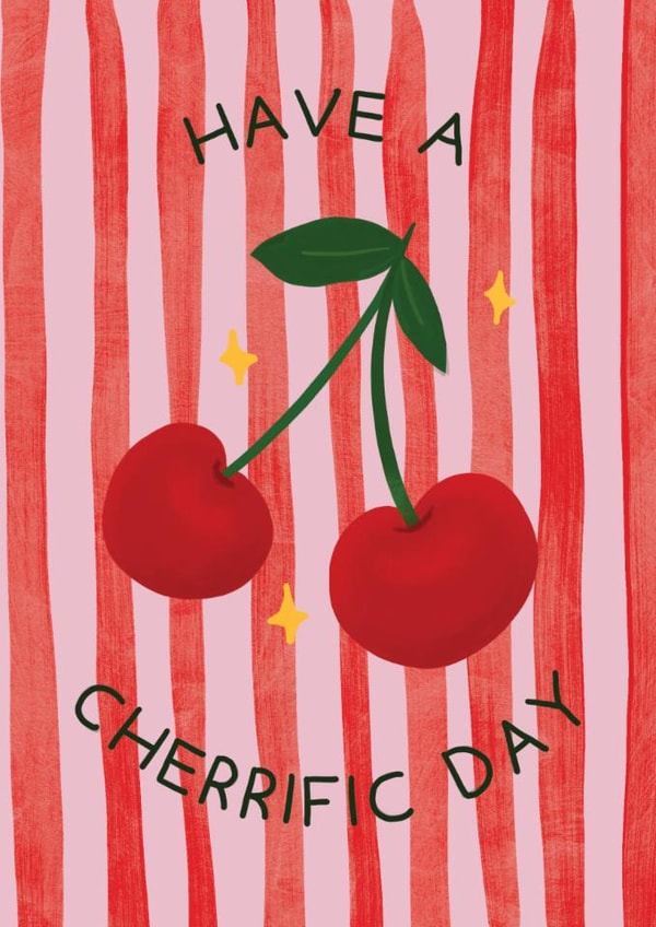 Arty Birthday Card - For Her - Cherries created by Stephanie Staunton